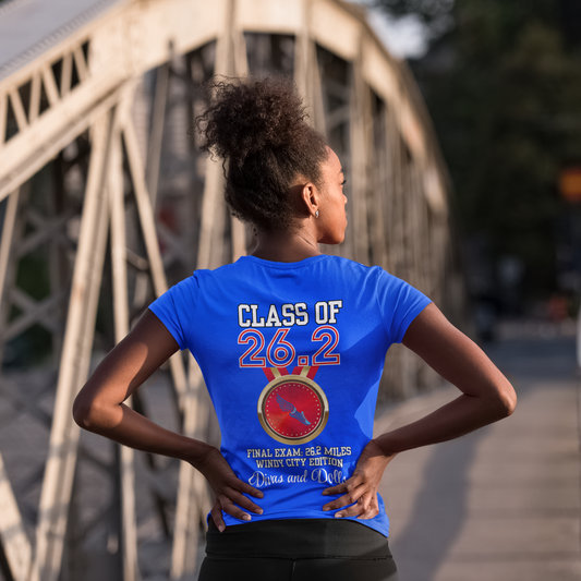 Chicago Marathon Short Sleeve Blue Shirt