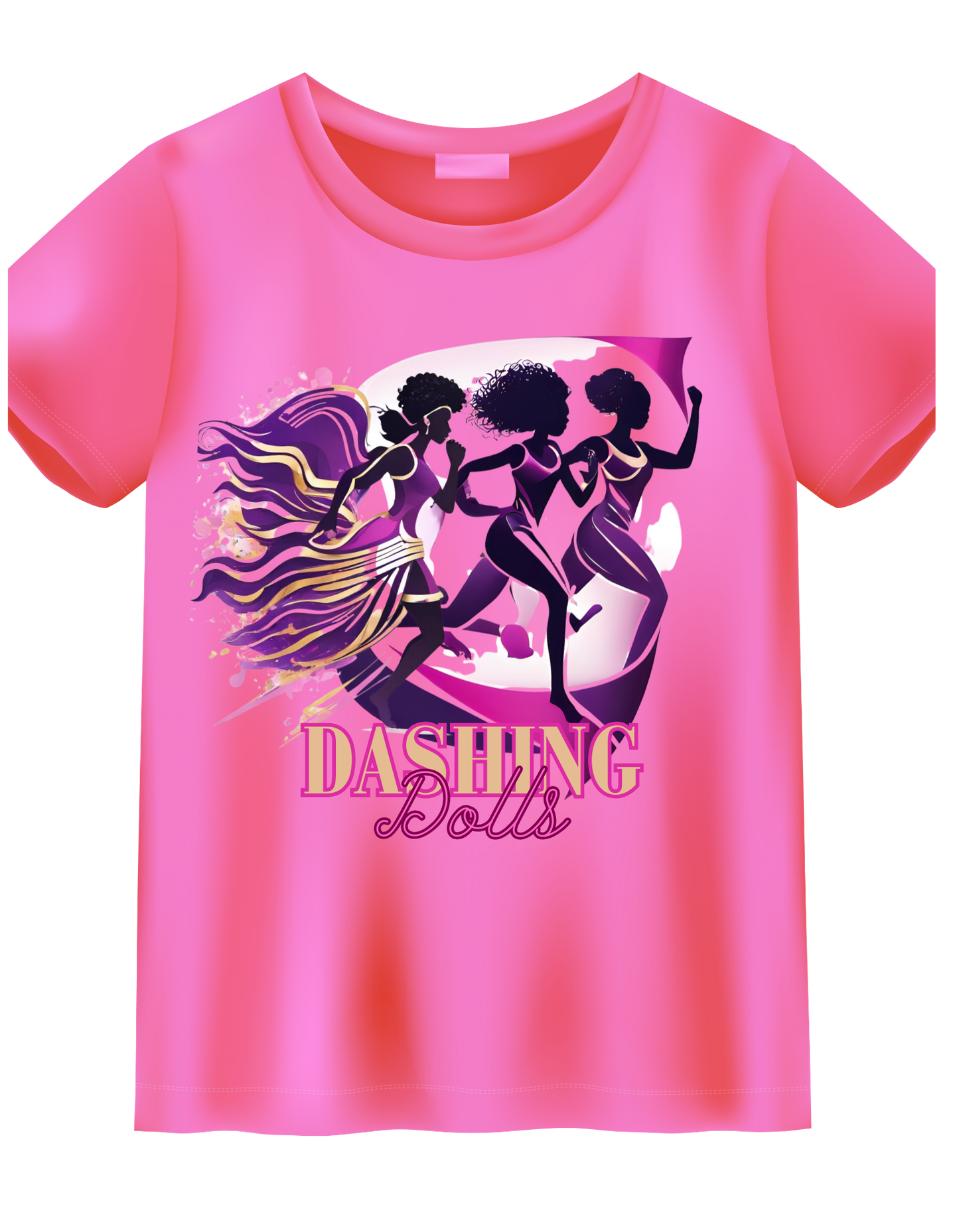 Short Sleeve Woman's  TShirt -Dashing Dolls