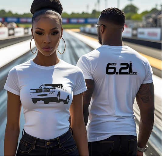 Short Sleeve White Unisex TShirt (The 6.2L King)